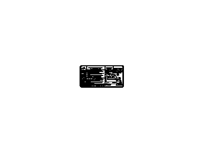 GM 12559906 Label, Vehicle Emission Control Information