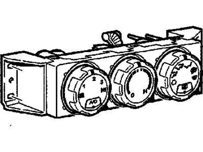 GM 92181684 Heater & Air Conditioner Control Assembly *Stainless Steel Black