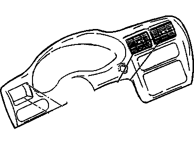 GM 10271020 Outlet Assembly, Instrument Panel Center & Outer Air *Gray Mount