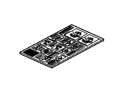 GM 22701351 Label,Pass Compartment Spare Wheel Stowage Instruction