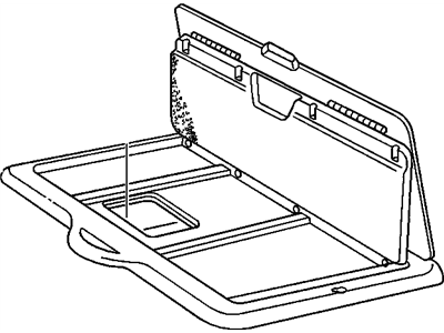 GM 25663755 Tray Assembly,Rear Compartment Floor Stowage Compartment, Black Mist