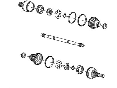 GM 22873443 Rear Wheel Drive Universal Joint Shaft Assembly (RH Proc)