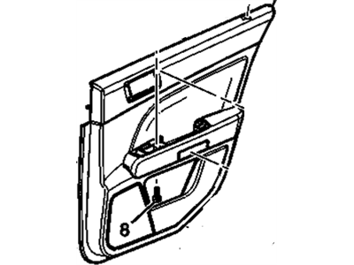 GM 15853620 Trim Assembly, Rear Side Door *Cocoa/Cash