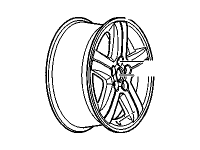 GM 9597630 Wheel Rim, 17X7 41Mm Outside 110X5Xm12 Bellcrank *Bright Chrme