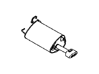 GM 96536905 Muffler Asm,Exhaust (W/ Exhaust Pipe & Rear Muffler)