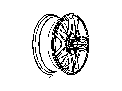 GM 9596701 Wheel Rim 16 X 6.5 Aluminum, Chrome.