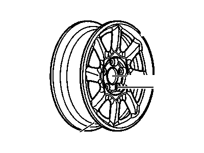 GM 9594916 Wheel Rim, 16X6.5 Aluminum Chrome