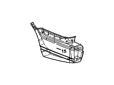 GM 12472165 Extension Asm,Rear Bumper Imp Bar