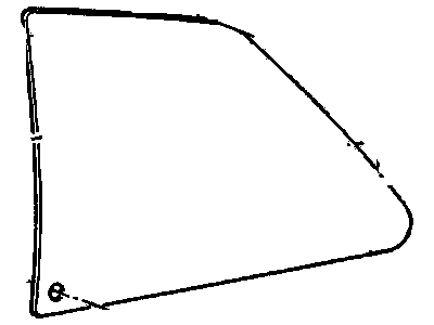 GM 20593244 Gls, Quarter Window Pivot / Tinted Source: B