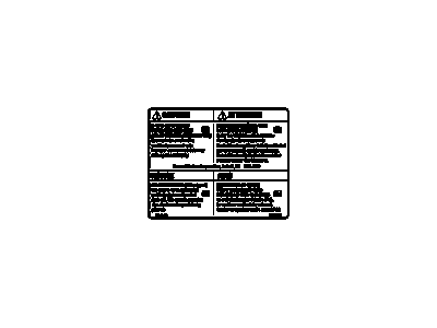 GM 25831315 Label, A/C Refrigerant Charging