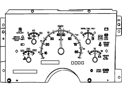 GMC K2500 Instrument Cluster - 16193665