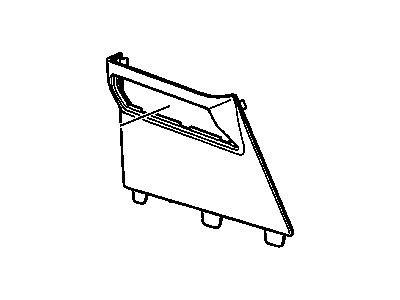 GM 20952900 Door Assembly, Body Side Trim Panel Stowage Compartment *Ebony