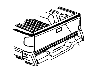 GM 15739337 STRIPE, End Gate and Rear Door Decoration