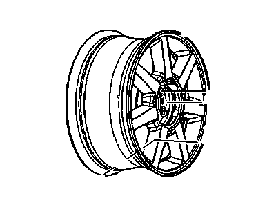 GM 9596897 Wheel Rim, 17X8.0 Painted *Painted