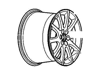 GM 9598611 Wheel Rim, 19X9.5 56Mm Outside 120X5Xm14 Bellcrank *Painted