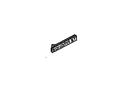 15693806 GM Decal, End Gate *Dark Argent, So Illustration 1 of 1