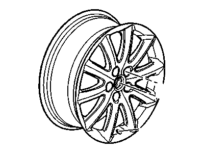 GM 9598605 Wheel, 17X7 Aluminum 46Mm Outside 115X5 Bellcrank *Sparkle Silvr