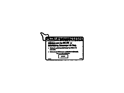 GM 10447127 Tag, Instrument Panel Inflator Restraint Module Caution