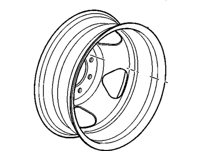 GM 9597472 Wheel Rim Assembly, 17X6.5 Steel Dual 132Mm Outside 165.*White