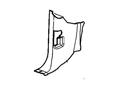GM 15066686 Panel Assembly, Body Hinge Pillar Trim *Graphite