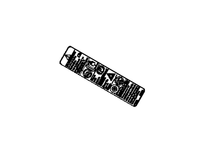 GM 10374200 Label, Jack Usage Information & Caution