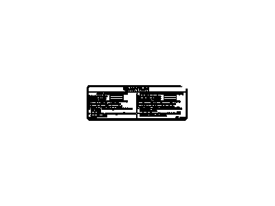 GM 52373065 Label, Dual Fuel Information