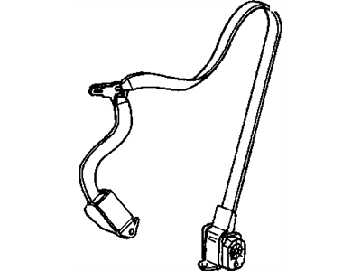 GM 25694808 Belt Assembly, Rear Seat (Retractor Side) *Wheat