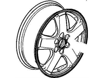 GM 9595992 Wheel Rim, 17X6.5 Aluminum 52Mm Outside 115.0Mm Bellcrank *Machined