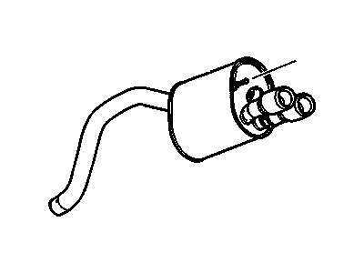 GM 25839153 Exhaust Muffler Assembly (W/ Tail Pipe)