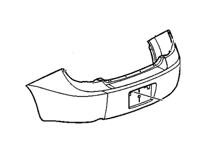 GM 12336079 Rear Primered Bumper Cover