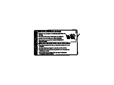 GM 15837653 Label, Inflator Restraint System Caution