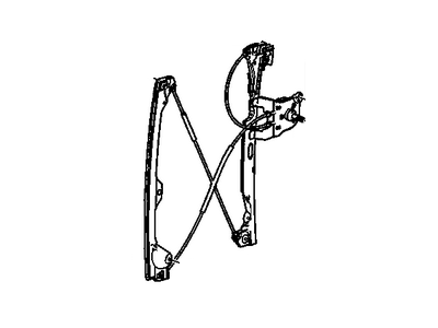 GM 20914720 Rear Side Door Window Regulator Assembly