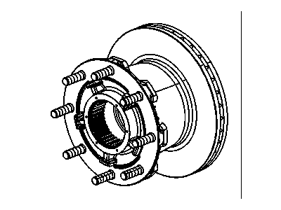 15253255 - Genuine GM Rotor Assembly, Front Brake (W/ Hub)