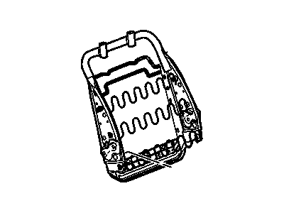 22732964 GM Passenger Seat Back Cushion Frame Assembly Illustration 1 of 1
