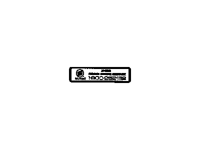 GM 25633287 Label, Roadside Service Information