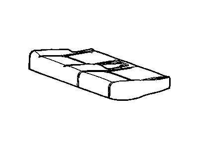 20905036 GM Rear Seat Cushion Cover *Ebony Illustration 1 of 1