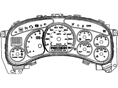 2001 Chevrolet Tahoe Instrument Cluster - 15055361