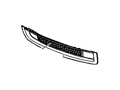 GM 15901589 Grille, Radiator Lower *Ex Brt Chrom