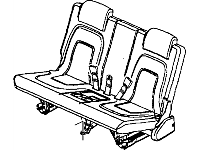GM 88951192 Rear Seat Belt Kit #2 Center (Buckle Side) *Medium*Oak