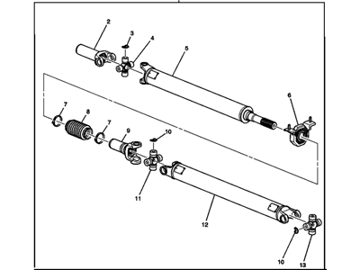 GM 23251127 Shaft Assembly, Front & Rear Propeller