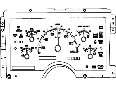 GMC K2500 Instrument Cluster - 16140015