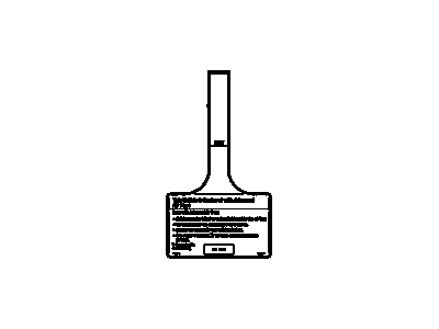 GM 15267993 Tag,Instrument Panel Airbag Warning