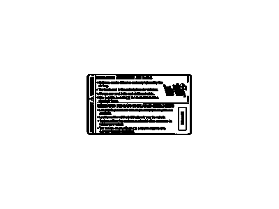 GM 22709061 Label, Inflator Restraint System Caution