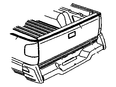 GM 15682889 Stripe, End Gate *Raspberry Mount