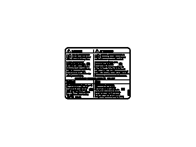 GM 20920807 Label,A/C Refrigerant Warning