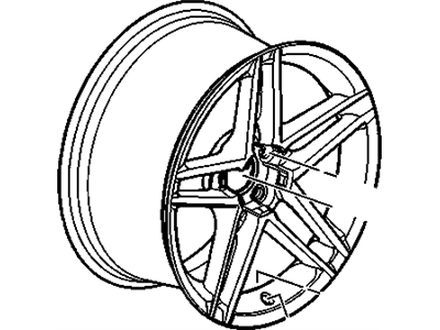 GM 9597716 Wheel Rim, 19X12 Aluminum 58Mm Outside 120.65 Bellcrank *Chrome