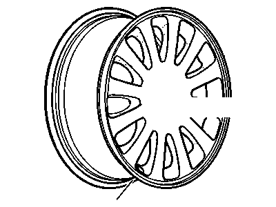 GM 9596687 Wheel Rim, 16X7 Aluminum 46Mm Outside 115X5 Bellcrank *Machine Face