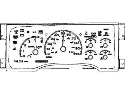 1998 Chevrolet Tahoe Instrument Cluster - 16221475