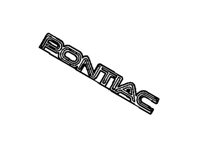 GM 20602999 Plate Assembly, Name C/Lid Outer Panel "Pontiac" *Black
