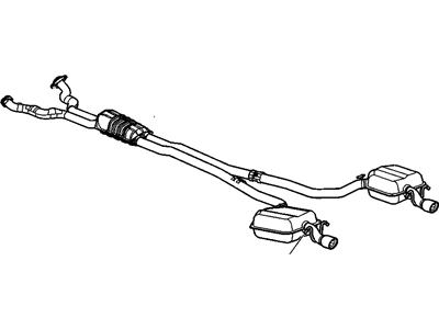 GM 15927179 Exhaust Muffler Assembly (W/ Resonator, Exhaust & Tail Pipe